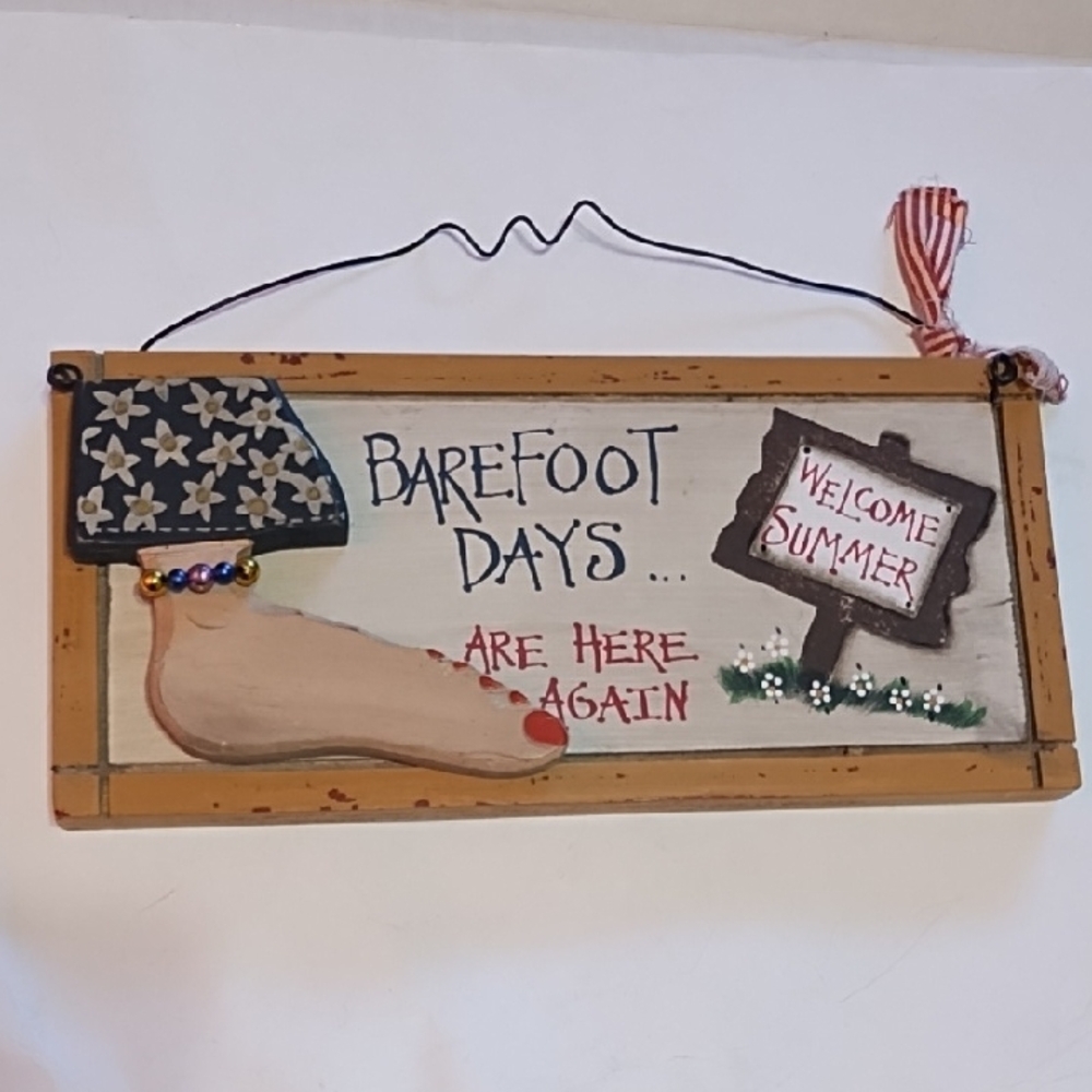Barefoot Days Decorative Sign